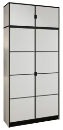 szafa-garderoba-lumi-105-2d-bialy-wzor-2-uchwyt-czarny-z-nadstawka
