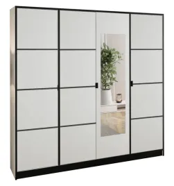 szafa-garderoba-lumi-207-4d-bialy-z-lustrem-dior-wzor-2-uchwyt-czarny