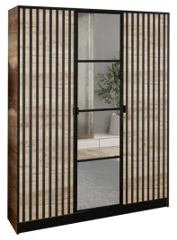szafa-garderoba-lumi-157-3d-dab-craft-z-lustrem-eden-wzor-3-uchwyt-czarny
