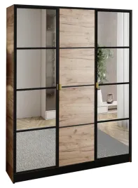 szafa-garderoba-lumi-157-3d-dab-craft-2x-lustro-eden-wzor-2-uchwyt-zloty