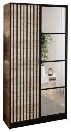 szafa-garderoba-lumi-105-2d-dab-craft-z-lustrem-eden-wzor-3-uchwyt-czarny