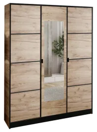 szafa-garderoba-lumi-157-3d-dab-craft-z-lustrem-dior-wzor-2-uchwyt-czarny