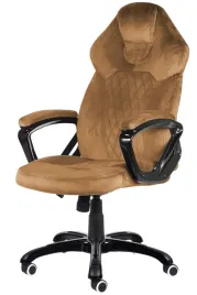 fotel-gamingowy-spider-obrotowy-gabinetowy-brazowy-welur-do-biurka-gabinetu