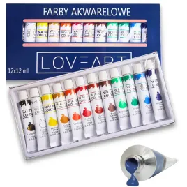 farby-akwarelowe-12-kolorow-loveart-12x12-ml-do-malowania