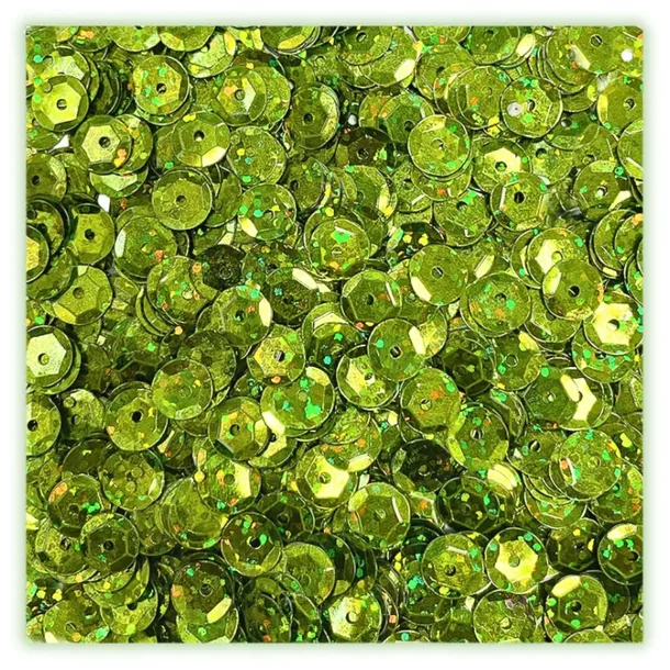 Cekiny ozdobne holograficzne 9mm zielone Loveart – scrapbooking, dekoracje