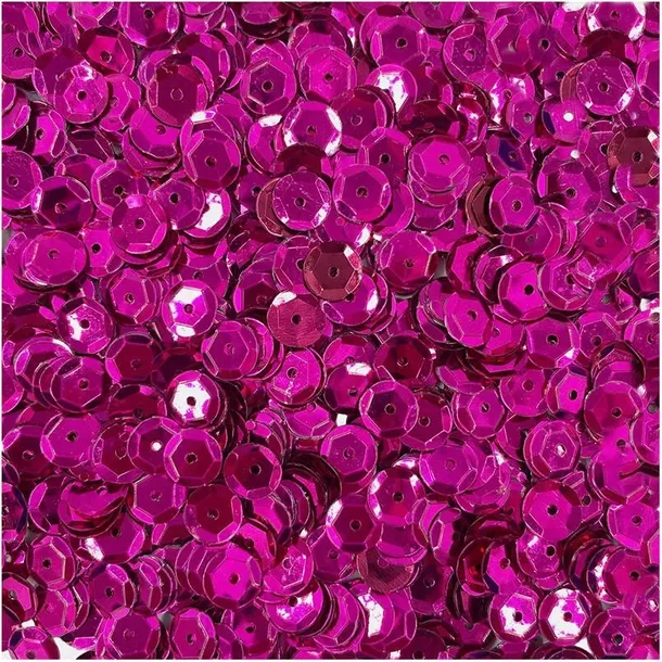 Cekiny ozdobne Loveart 9 mm fuksja metaliczne, dekoracyjne do DIY i szycia