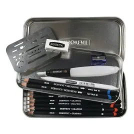 olowki-derwent-metalowym-pudelku-zestaw-akcesoria