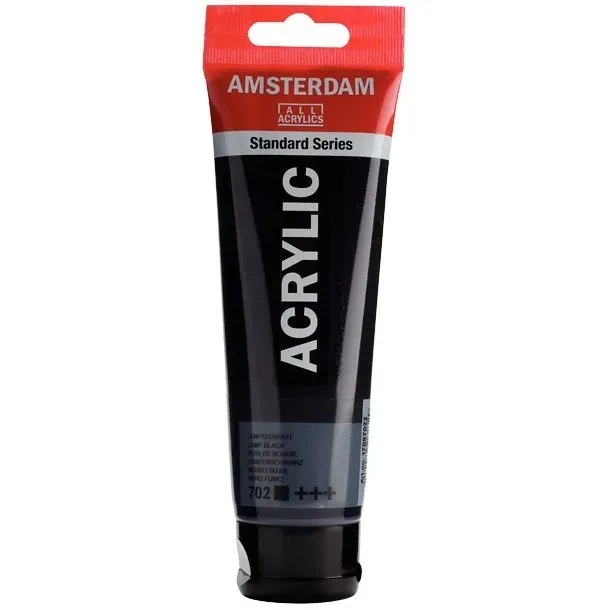 Farba akrylowa Talens Amsterdam 120ml Lamp black do płótna malarskiego
