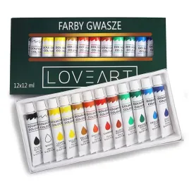 farby-dla-dzieci-gwasze-12x12ml-loveart-12-kolorow-w-zakrecanych-tubkach