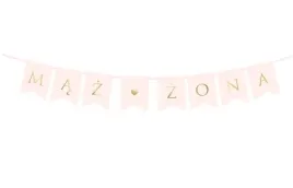 baner-weselny-zloto-rozowy-maz-zona-110cm