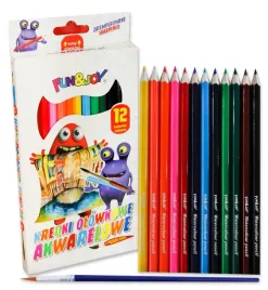 kredki-akwarelowe-funandjoy-titanum-12-kolorow-z-pedzelkiem-do-rysowania