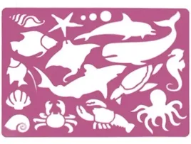 szablon-koh-i-noor-ocean-zwierzeta-morskie-rekin-scrapbooking-wzory