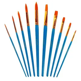 pedzle-syntetyczne-okragle-plaskie-zestaw-10-sztuk-pedzli-malarskich
