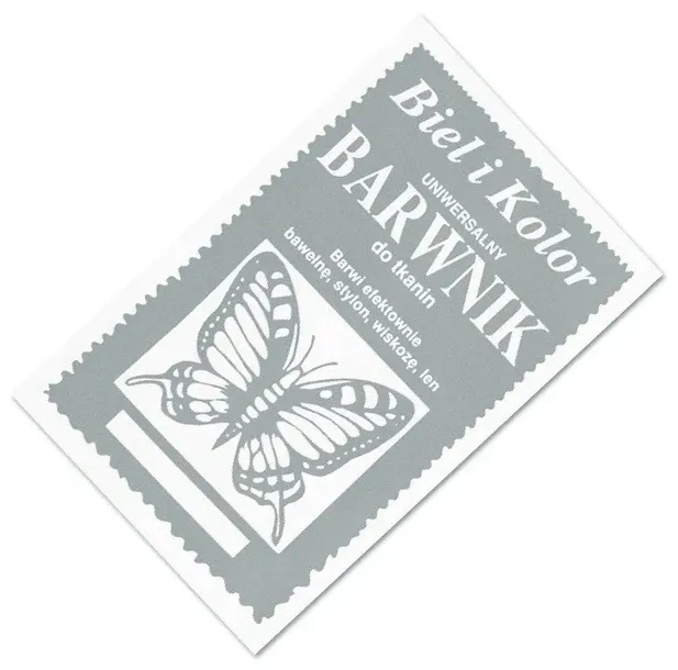 Barwnik do tkanin ubrań Biel i Kolor Popielaty do gotowania jasnych tkanin