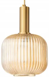 lampa-wiszaca-szklana-moderna-zlota-bursztynowa