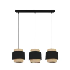 lampa-wiszaca-sufitowa-zyrandol-boho-len-i-czern-3-zarowki