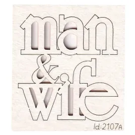 tekturka-scrapki-man-and-wife-napis-1szt