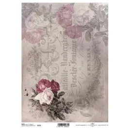 papier-ryzowy-decoupage-a4-vintage-kwiaty-napisy