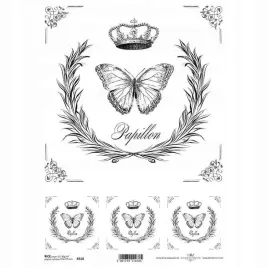 papier-ryzowy-decoupage-a4-itd-r0518-motyl-korona