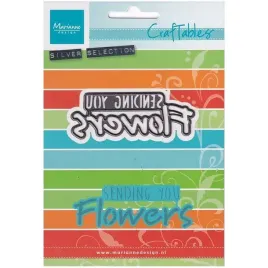 wykrojnik-marianne-design-napis-sending-you-flower