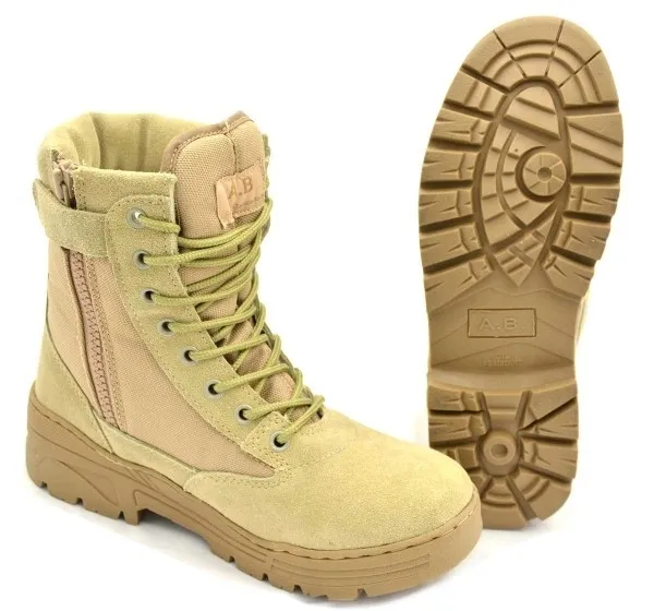 Buty Męskie Trekkingowe Taktyczne Wojskowe Skórzane Oddychające r. 45