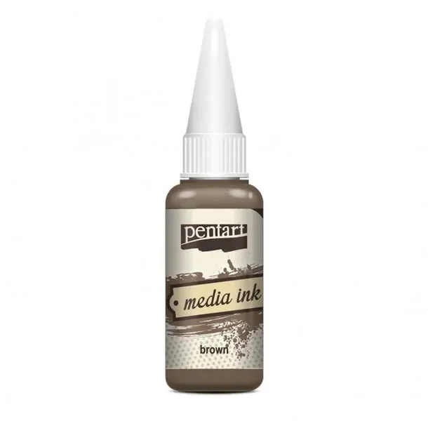 TUSZ ALKOHOLOWY Media Ink Pentart brązowy 20ml