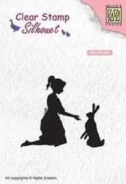 stempel-przezroczysty-dziewczynka-z-zajaczkiem