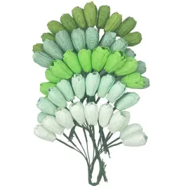 kwiaty-papierowe-tulipany-mix-zielony-50szt