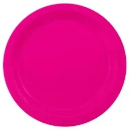 talerzyki-jednorazowe-rozowe-18cm-urodziny-magenta-ciemny-roz-impreza
