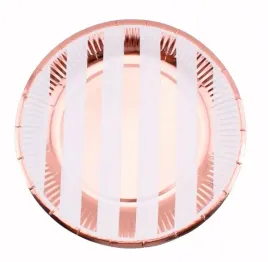 talerzyki-papierowe-rose-gold-paski-23-cm-party
