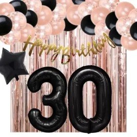zestaw-balonow-30-urodziny-rosegold-czern-konfetti-impreza-party
