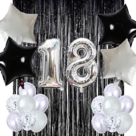 18-urodziny-zestaw-balonow-37szt-srebro-czern-impreza-konfetti-party