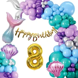 duzy-zestaw-8-urodziny-124szt-syrena-dowolna-liczba-0-9-luk-balonowy
