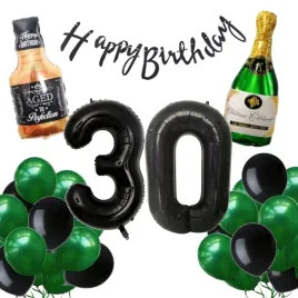 zestaw-balonow-urodzinowych-30-trzydziestka-25szt-zielony-impreza-party
