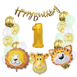 zestaw-balonow-1-urodziny-zwierzeta-safari-25szt-lew-tygrys-impreza-party