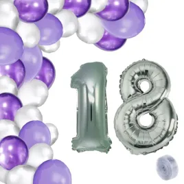 zestaw-balonow-18-urodziny-33szt-fiolet-shiny-srebrny-urodziny-impreza