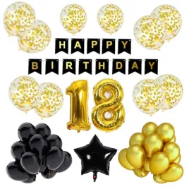balony-urodzinowe-18-urodziny-34szt-zloty-impreza-party-urodziny