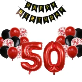 zestaw-balonow-urodzinowych-50-piecdziesiatka-28szt-impreza-party-czerwien