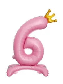 balon-foliowy-cyfra-stojaca-rozowa-6-szoskta-szesc-hel-68cm-ze-zlota-korona