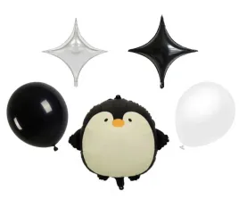 zestaw-balonow-pingwin-czarno-bialy-urodziny-impreza-21-szt
