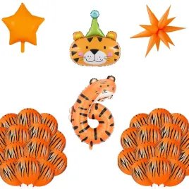 tygrysi-zestaw-dekoracji-na-6-urodziny-safari-zoo-24-sztuki