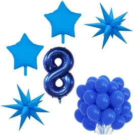 niebieski-zestaw-dekoracji-na-8-urodziny-chlopca-25-sztuk