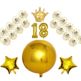 zestaw-dekoracji-zlota-18-balony-korona-kula-4d-konfetti-25-szt