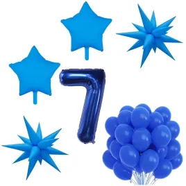 niebieski-zestaw-dekoracji-na-7-urodziny-chlopca-25-sztuk