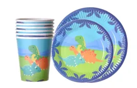 zestaw-papierowy-kubeczki-talerzyki-dinozaury