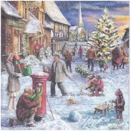 serwetka-do-decoupage-swiateczna-wioska-1szt