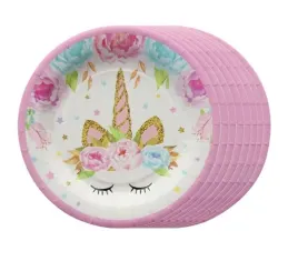 talerzyki-urodzinowe-jednorozec-unicorn-6szt