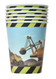 kubeczki-papierowe-koparka-budowa-220ml-6szt-dziecko-party-impreza