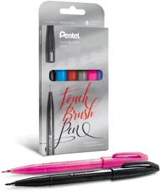 pisaki-pedzelkowe-brushe-pentel-ses15c-6-kolorow