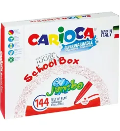 pisaki-zestaw-szkolny-carioca-jumbo-144-sztuki-rozne-kolory-do-szkoly-domu